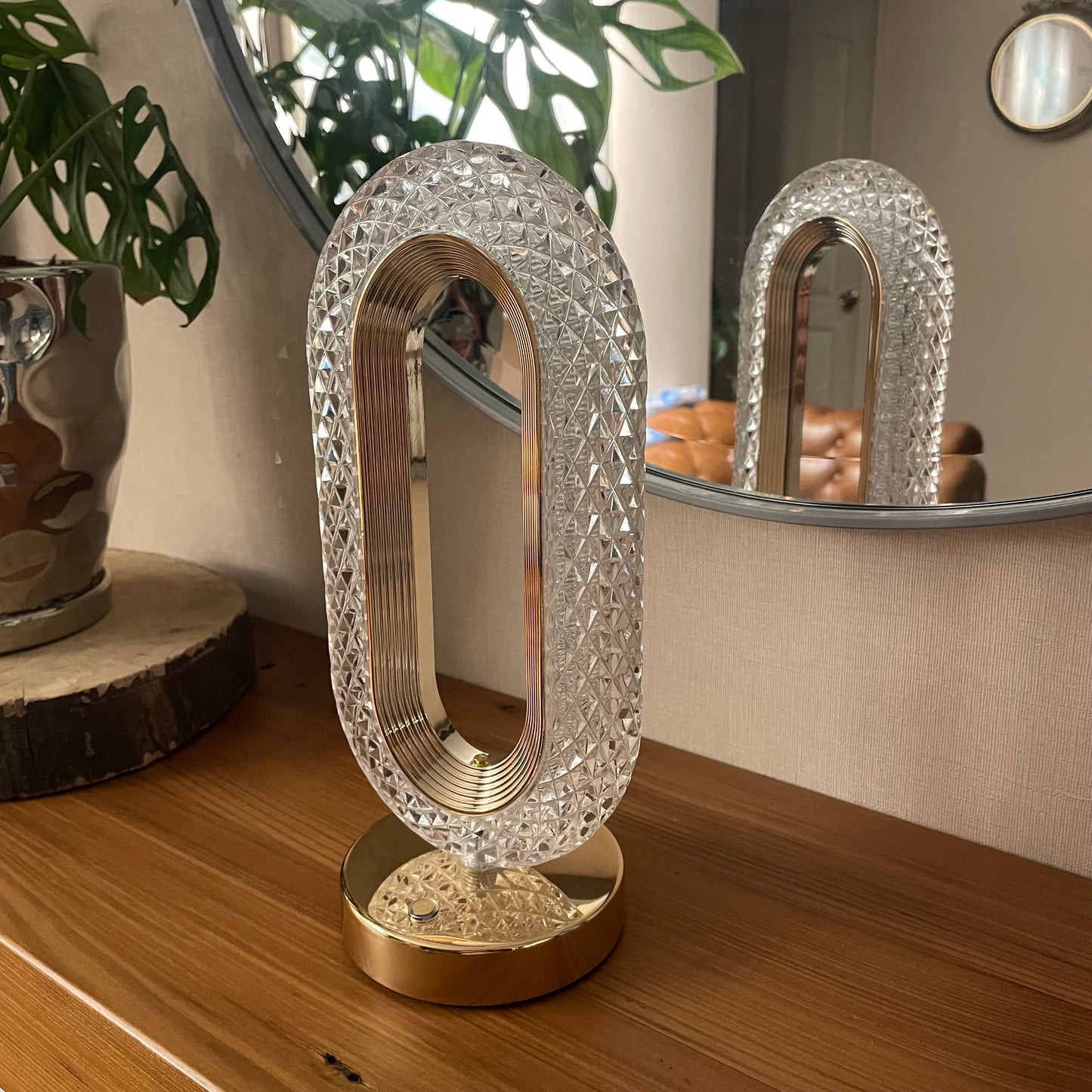 Lámpara touch LED ovalada