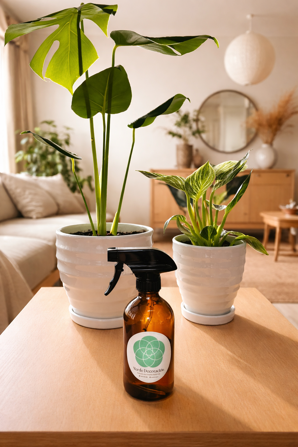 Pulverizador de vidrio ámbar 240 ml