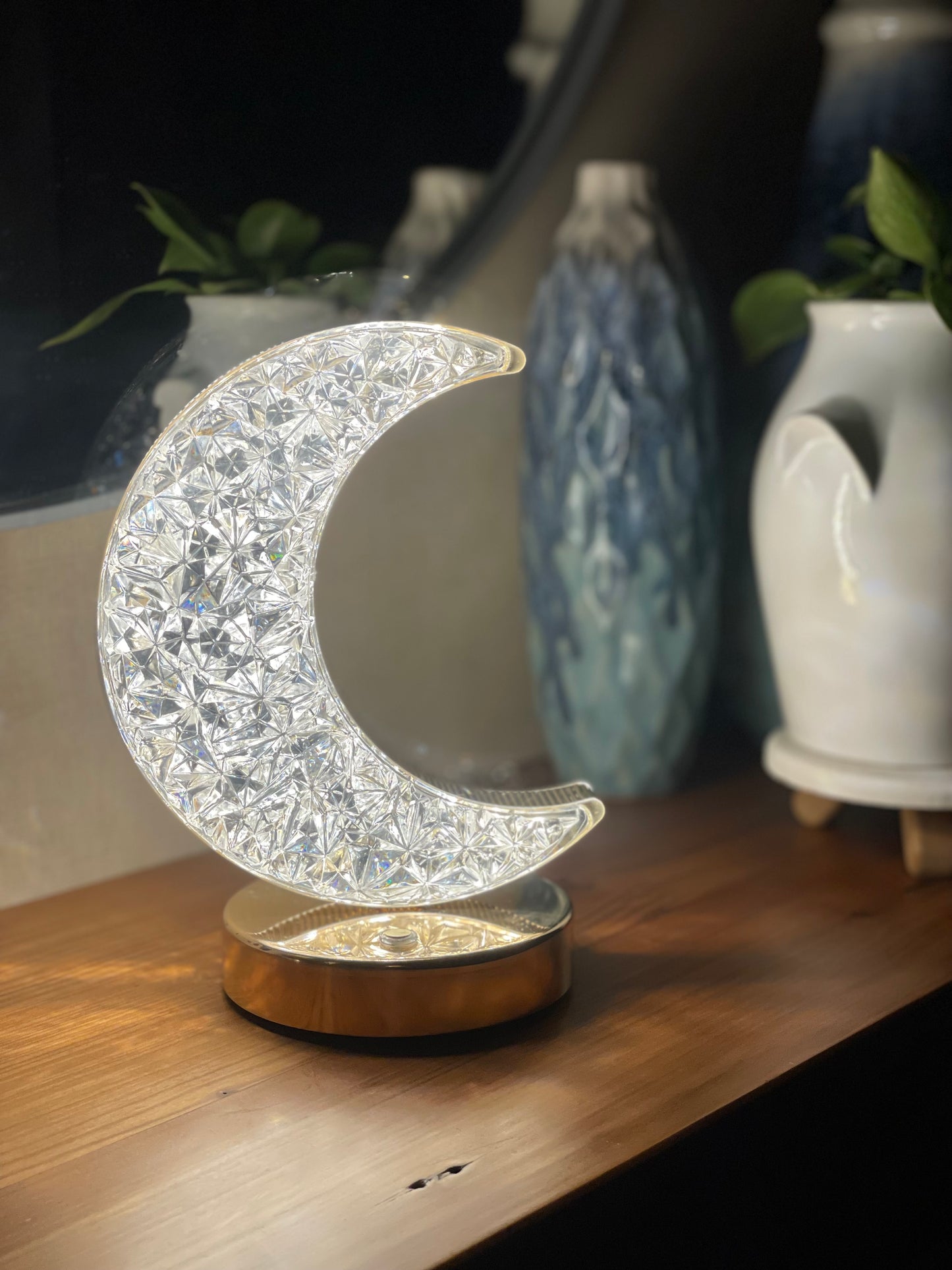 Lámpara touch LED media luna