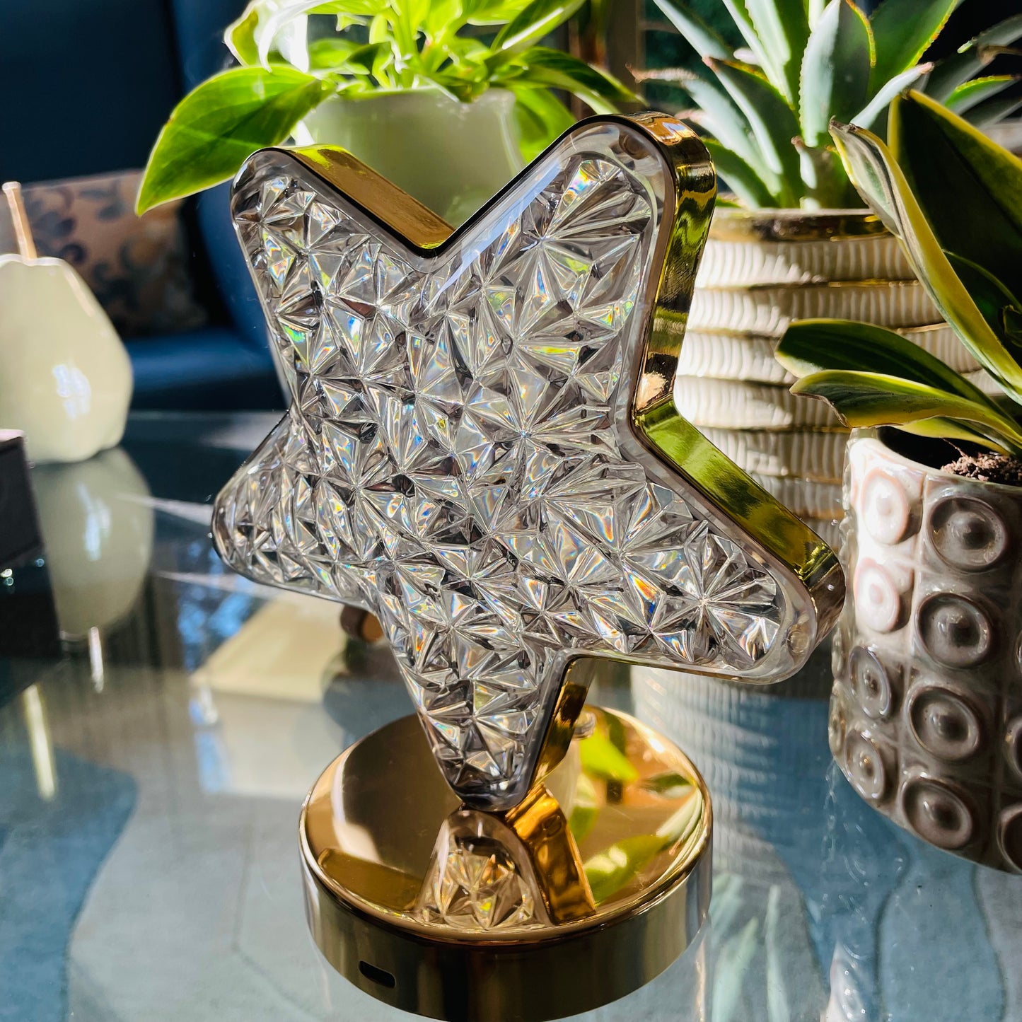 Lámpara touch LED estrella