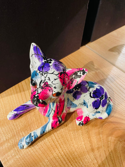 Chihuahua de resina "Pop Art"